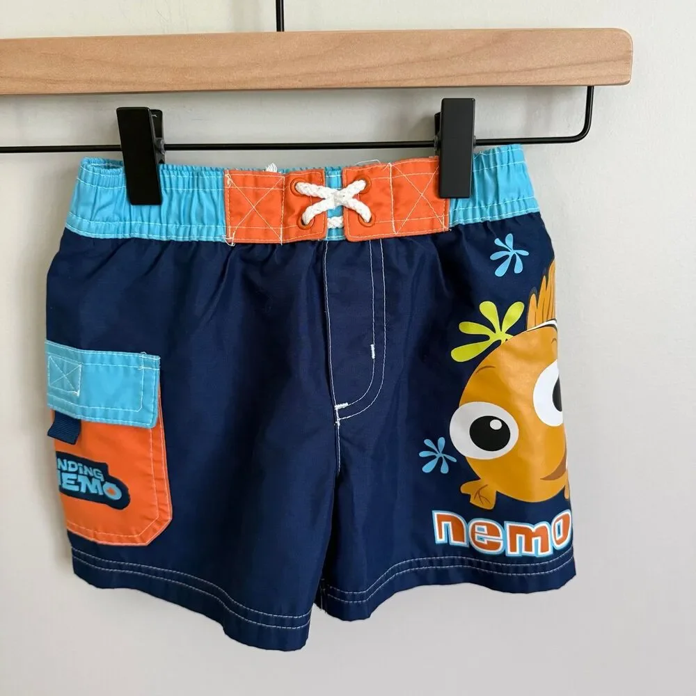 Vintage Y2K Disney Finding Nemo 12mo Swim Trunks VGUC Baby Boy